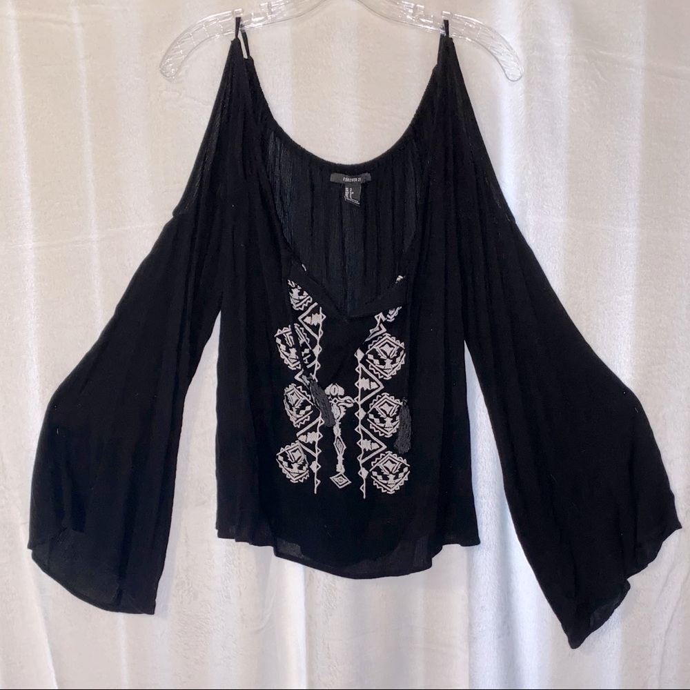Black Peasant Top